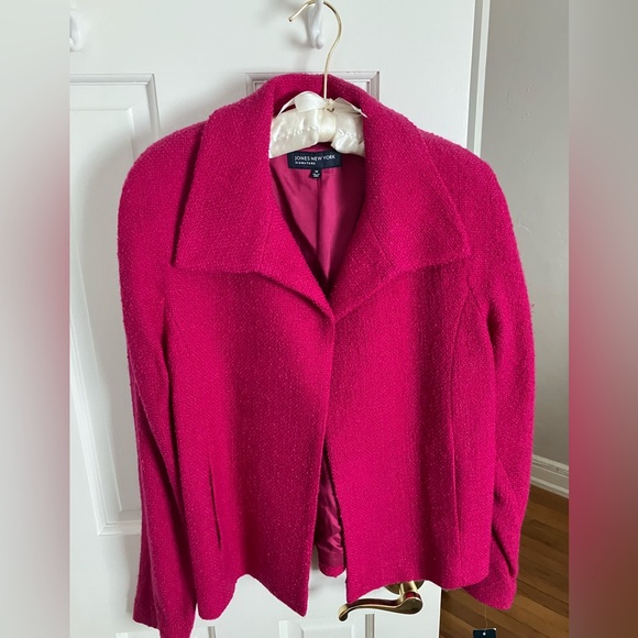 Jones New York Signature Boxy ladies Fuschia Jacket - Picture 1 of 6
